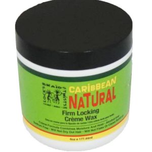 CARIBBEAN NATURAL-Braids, Locks, Twist- Firming Locking  Creme Wax 6 OZ