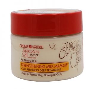 CREME OF NATURE (With Argan Oil ) Strengthening Milk Masque -curl repairing deep treatment 11.5 oz