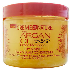 CREME OF NATURE (With Argan Oil )  Day & Night Hair & Scalp Conditioner 4.76 oz