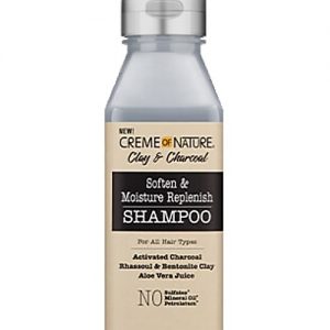 CREME OF NATURE CLAY & CHARCOAL SHAMPOO FOR ALL HAIR TYPES