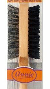 ANNIE 2 WAY WOODEN BRUSH 100% BOAR W/ REINFORCED BRISTLES SOFT & HARD